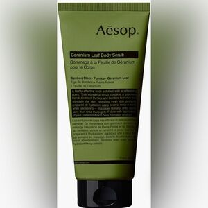 Aesop Geranium Leaf Body Scrub - Green - Sealed brand new - retail $48